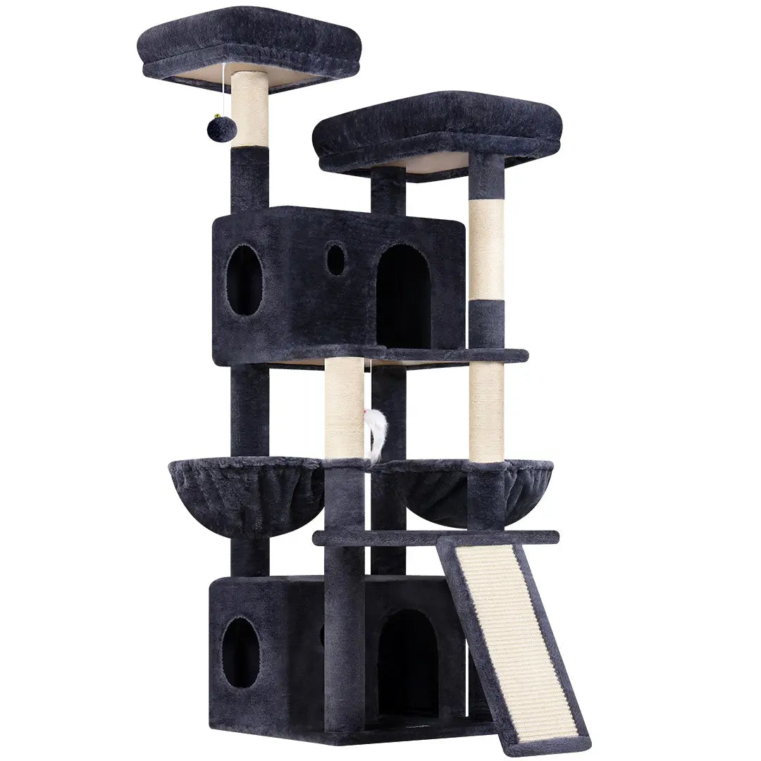 Globlazer F64B 64-Inch Heavy-Duty Multi-Level Cat Tower for Multiple Cats