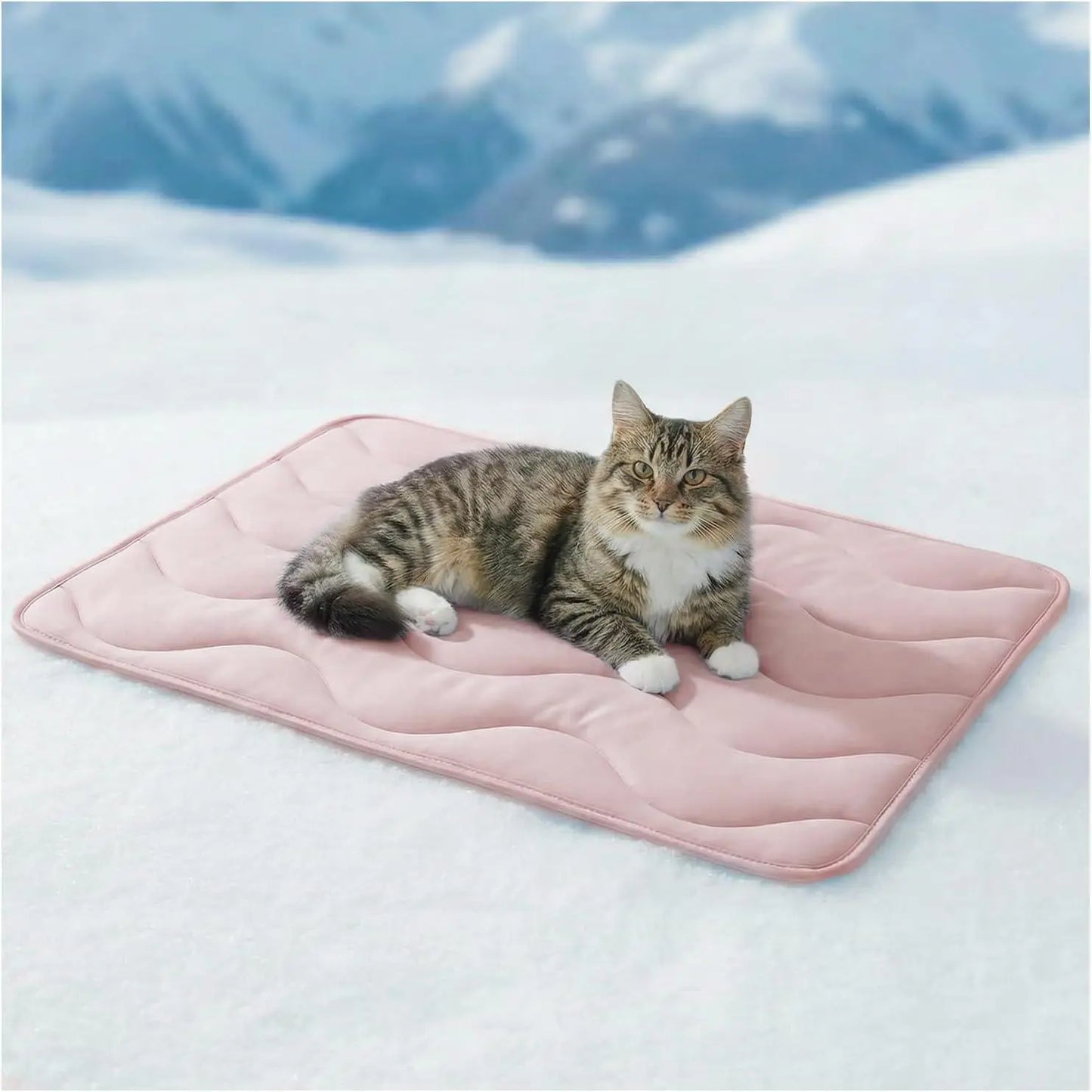 Large Dog Cooling Mat - 30" x 20" Self-Cooling Pet Pad for Dogs and Cats, QMAX > 0.5, Thickened Cool Fiber, Durable and Portable for Indoor/Outdoor Use, Blue