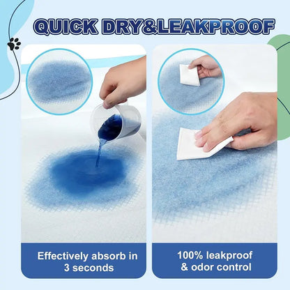 Extra Large Super Absorbent Leak-Proof Dog Training Pads – 100 Count Quick Dry