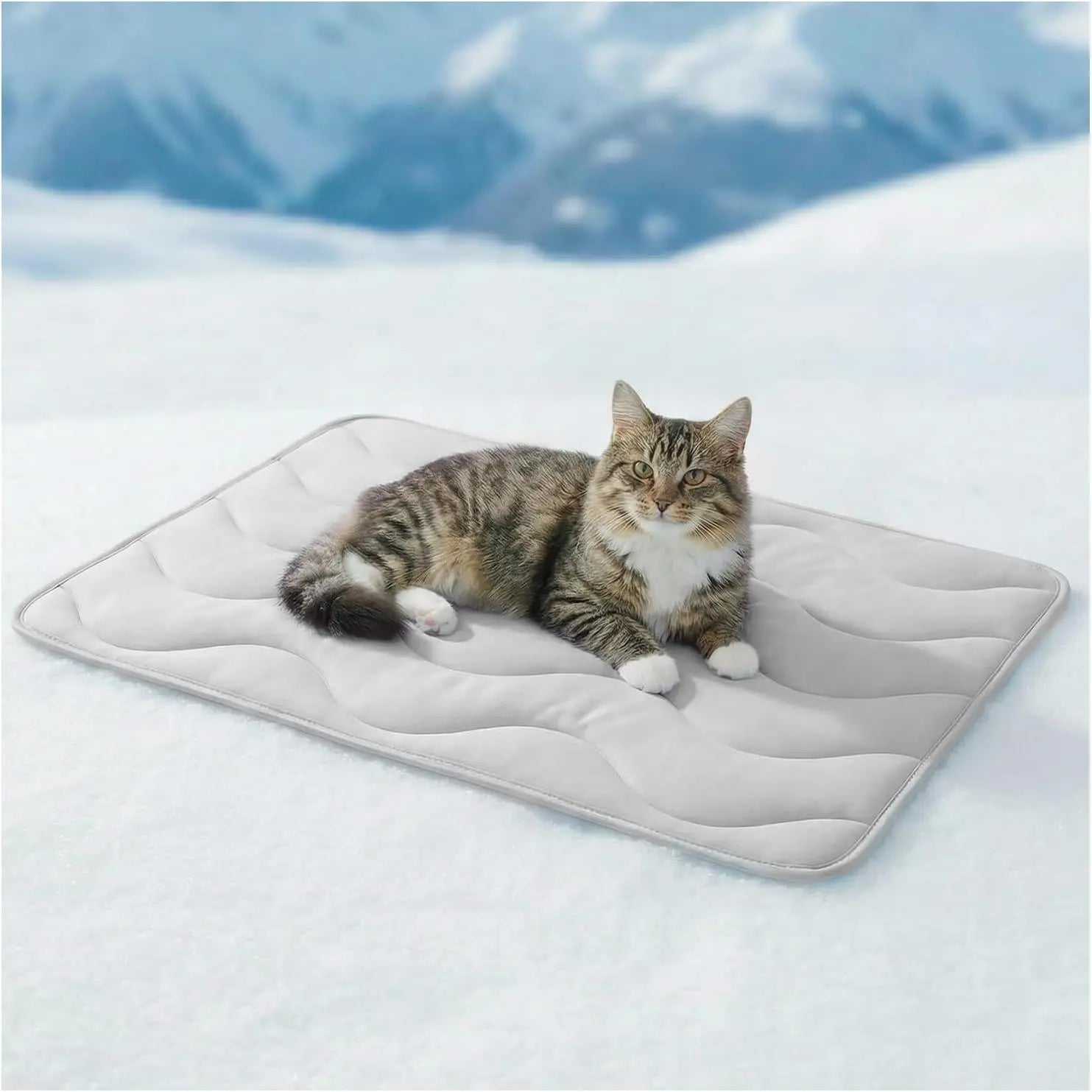 Large Dog Cooling Mat - 30" x 20" Self-Cooling Pet Pad for Dogs and Cats, QMAX > 0.5, Thickened Cool Fiber, Durable and Portable for Indoor/Outdoor Use, Blue