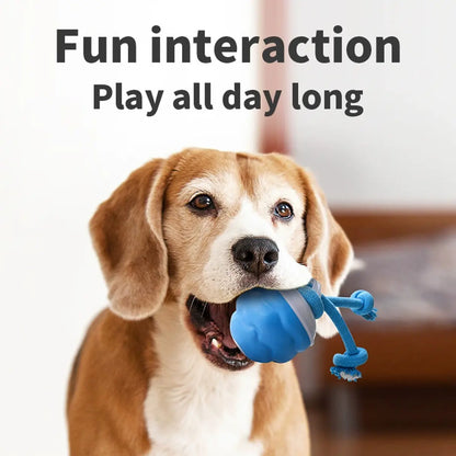 Motion-Activated Squeaky Rolling Dog Balls - Durable PC+TPR Material, Sound Control, Intelligent Play for Small Dogs (2.95X2.95X4.33 In), Two-Pack, Summer Vibes