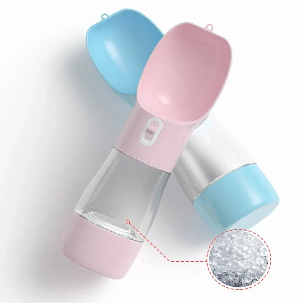 Portable Pet Travel Water and Food Bowl Set, 258ML Water Capacity + 200ML Food Feeder, Leak-Proof and Easy to Clean, Ideal for Outdoor Hiking with Cats and Dogs