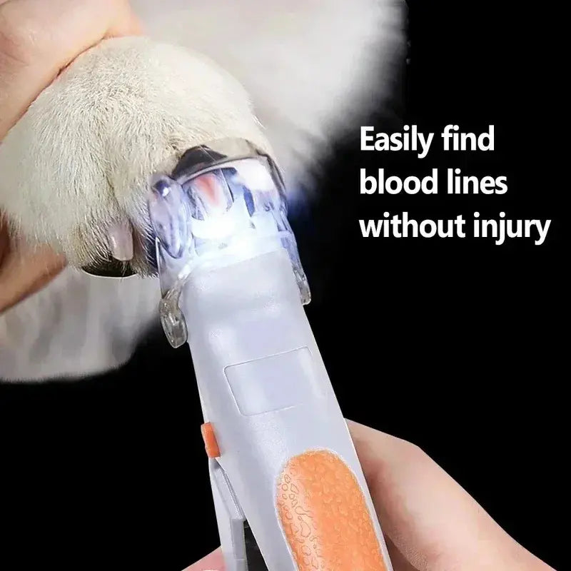 Professional Pet Nail Clipper with LED Light - Safe and Painless Trimming Scissors for Dogs and Cats