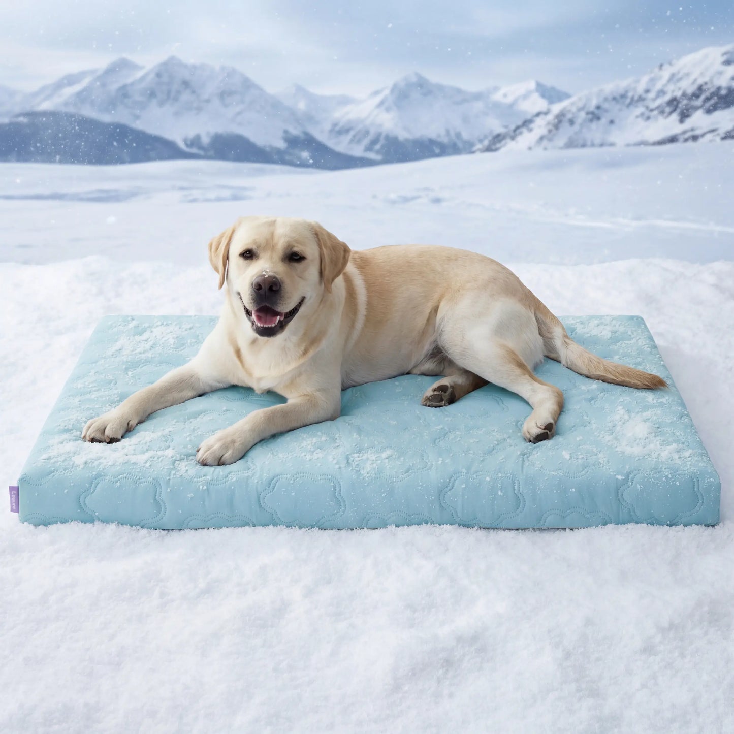 Bedsure Washable Cooling Mat for Dogs - Q-MAX>0.4 Non-Slip Summer Bed for Large Pets, No Gel or Electricity Required