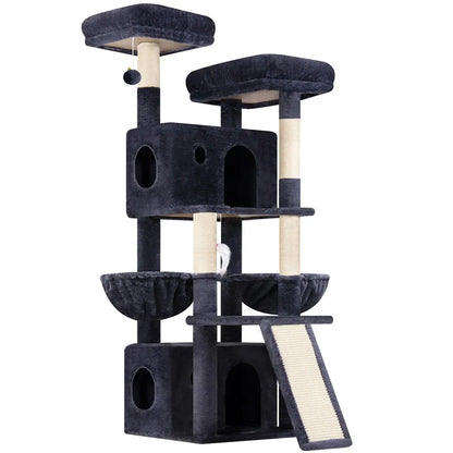 Globlazer F64B 64-Inch Heavy-Duty Multi-Level Cat Tower for Multiple Cats