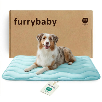 Large Dog Cooling Mat - 30" x 20" Self-Cooling Pet Pad for Dogs and Cats, QMAX > 0.5, Thickened Cool Fiber, Durable and Portable for Indoor/Outdoor Use, Blue
