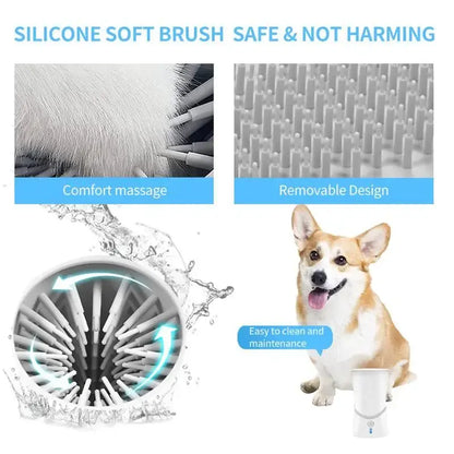 Portable Automatic Dog Paw Cleaner Cup for Small and Medium Breeds - Silicone Foot Washing Device for Pet Hygiene and Protection