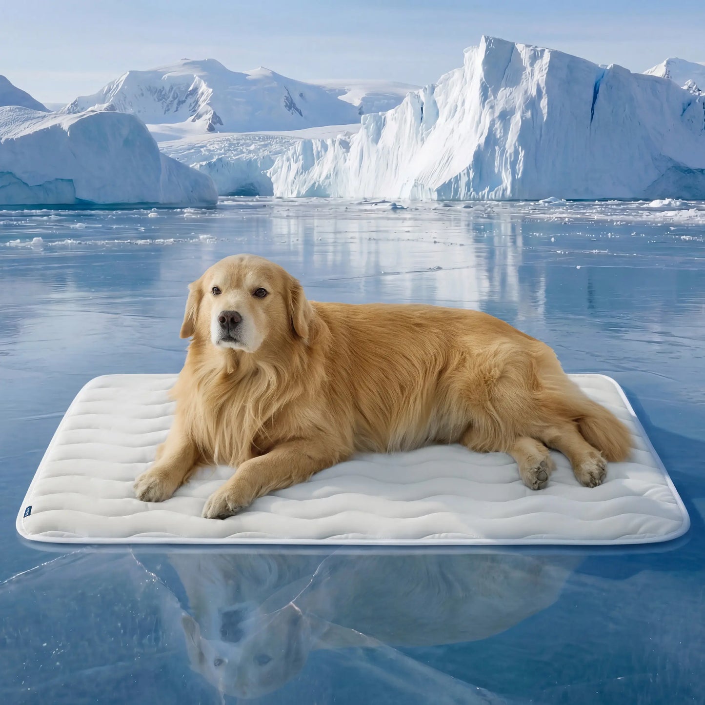 Bedsure Washable Cooling Mat for Dogs - Q-MAX>0.4 Non-Slip Summer Bed for Large Pets, No Gel or Electricity Required