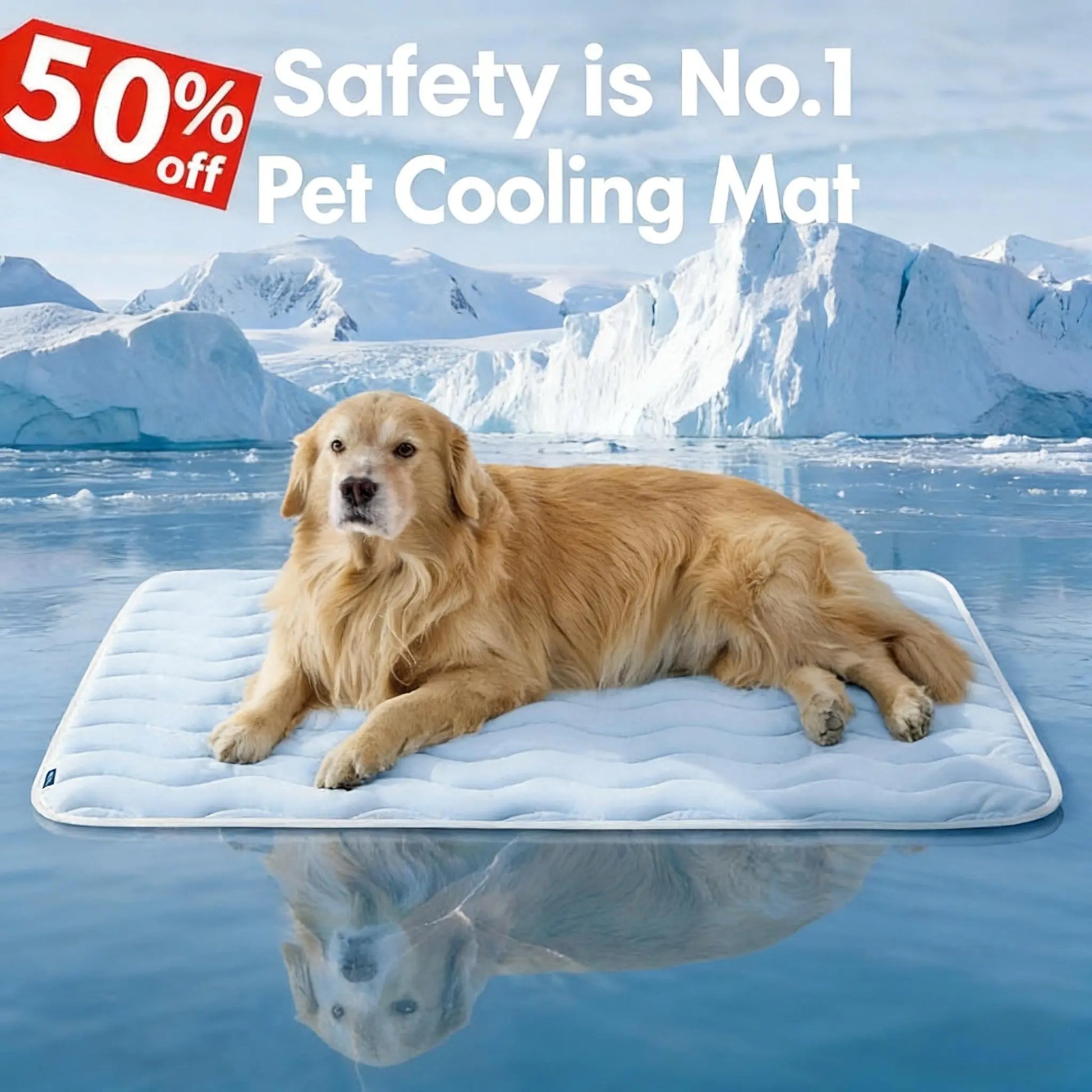 Bedsure Washable Cooling Mat for Dogs - Q-MAX>0.4 Non-Slip Summer Bed for Large Pets, No Gel or Electricity Required