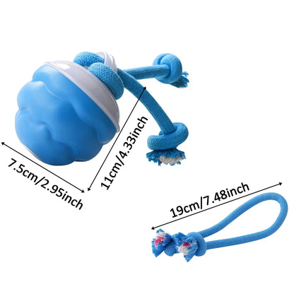 Motion-Activated Squeaky Rolling Dog Balls - Durable PC+TPR Material, Sound Control, Intelligent Play for Small Dogs (2.95X2.95X4.33 In), Two-Pack, Summer Vibes