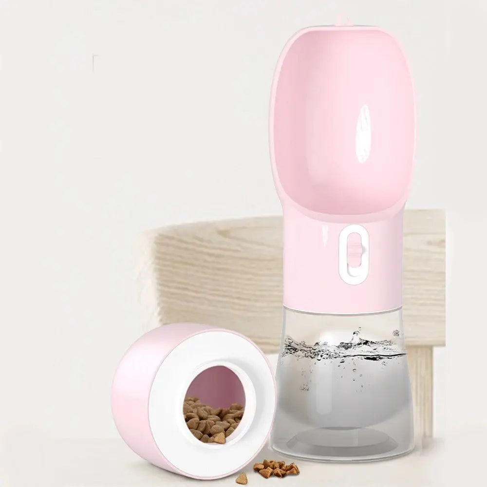 Portable Pet Travel Water and Food Bowl Set, 258ML Water Capacity + 200ML Food Feeder, Leak-Proof and Easy to Clean, Ideal for Outdoor Hiking with Cats and Dogs