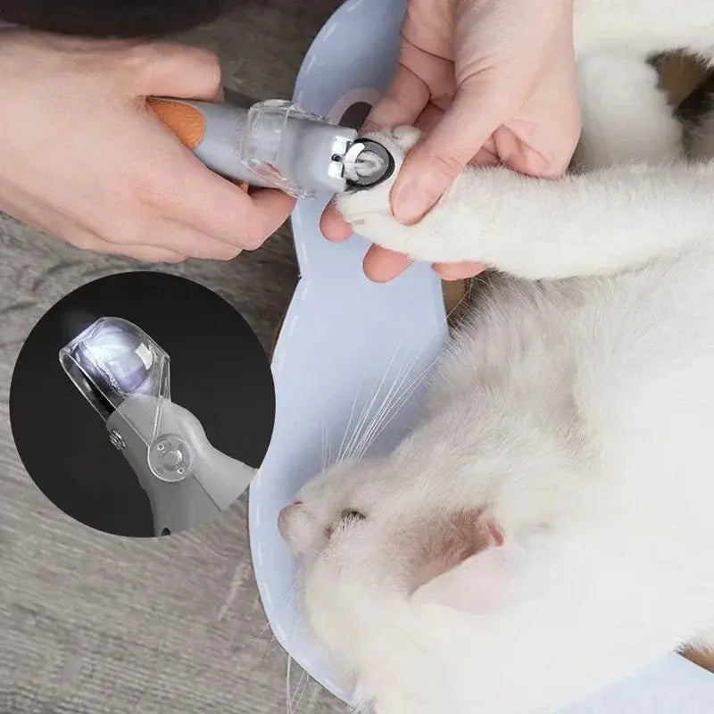 Professional Pet Nail Clipper with LED Light - Safe and Painless Trimming Scissors for Dogs and Cats