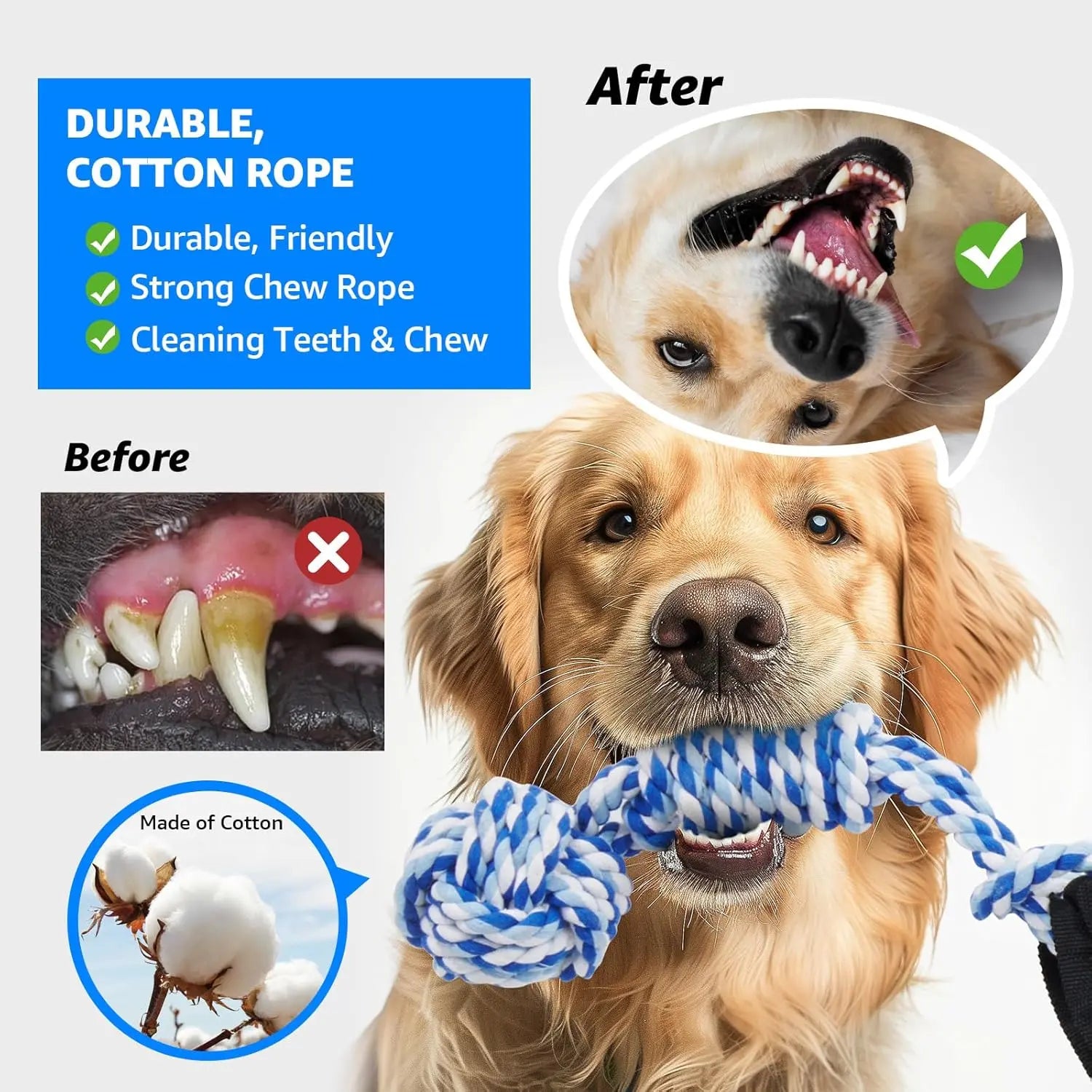 Spring Pole Tug of War Rope Toys for Medium to Large Dogs - Interactive Bungee Exercise Ropes for Indoor and Outdoor Use (Door Style)