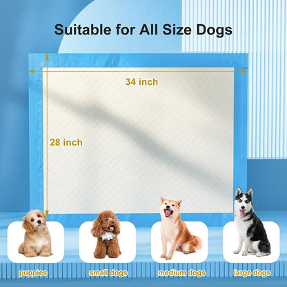 Extra Large Super Absorbent Leak-Proof Dog Training Pads – 100 Count Quick Dry
