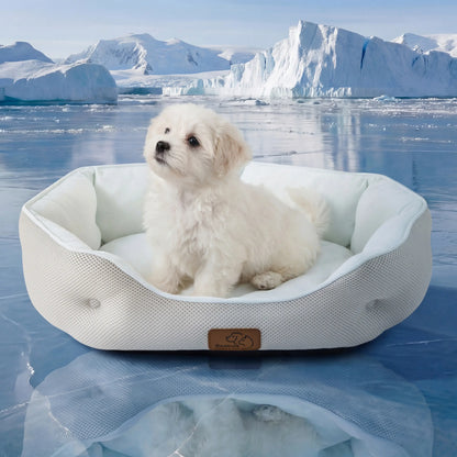 Bedsure Washable Cooling Mat for Dogs - Q-MAX>0.4 Non-Slip Summer Bed for Large Pets, No Gel or Electricity Required