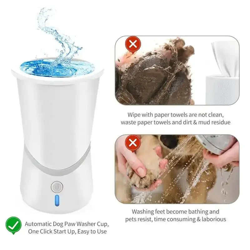 Portable Automatic Dog Paw Cleaner Cup for Small and Medium Breeds - Silicone Foot Washing Device for Pet Hygiene and Protection