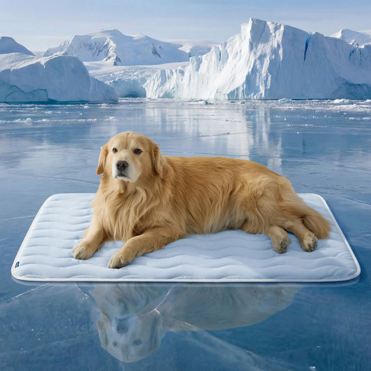 Bedsure Washable Cooling Mat for Dogs - Q-MAX>0.4 Non-Slip Summer Bed for Large Pets, No Gel or Electricity Required