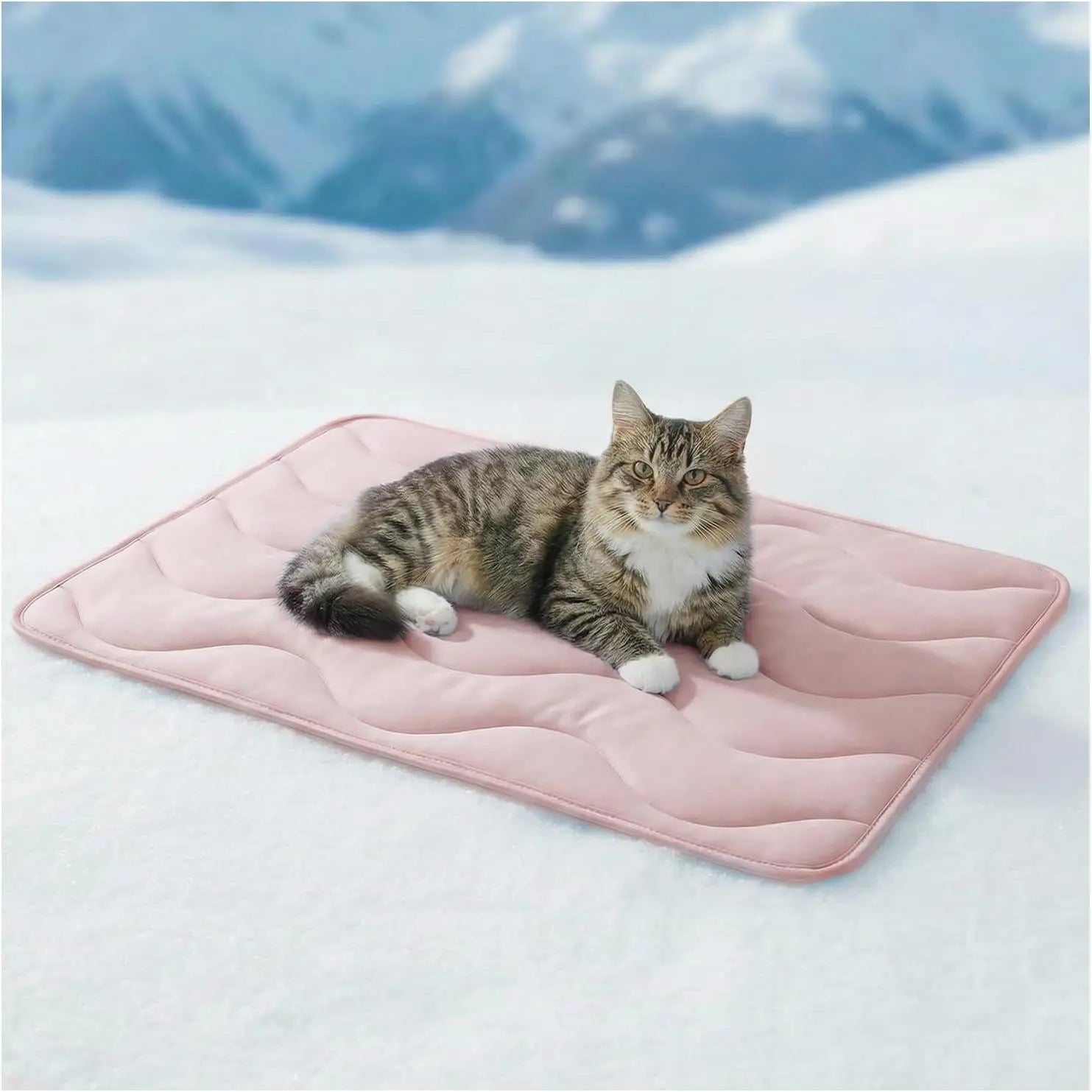 Large Dog Cooling Mat - 30" x 20" Self-Cooling Pet Pad for Dogs and Cats, QMAX > 0.5, Thickened Cool Fiber, Durable and Portable for Indoor/Outdoor Use, Blue