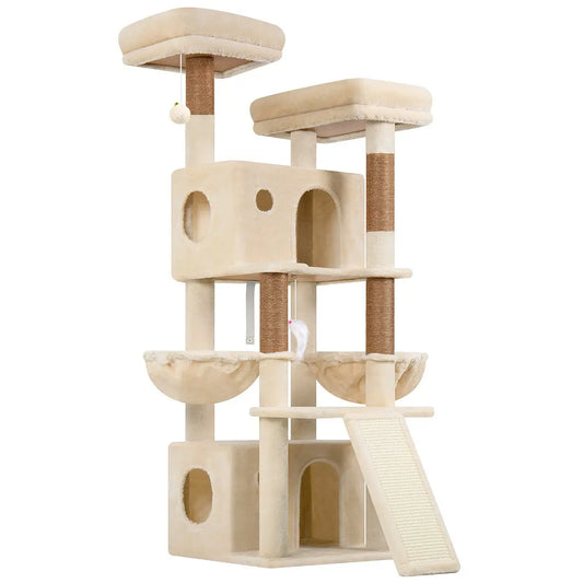 Globlazer F64B 64-Inch Heavy-Duty Multi-Level Cat Tower for Multiple Cats
