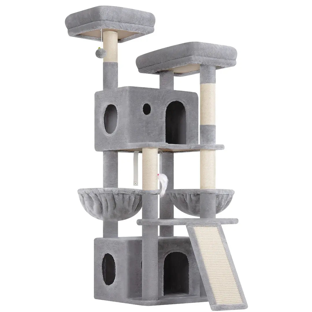 Globlazer F64B 64-Inch Heavy-Duty Multi-Level Cat Tower for Multiple Cats