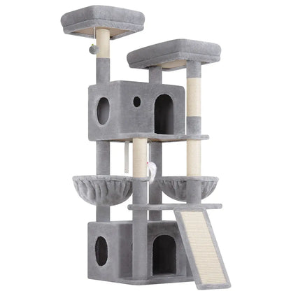 Globlazer F64B 64-Inch Heavy-Duty Multi-Level Cat Tower for Multiple Cats